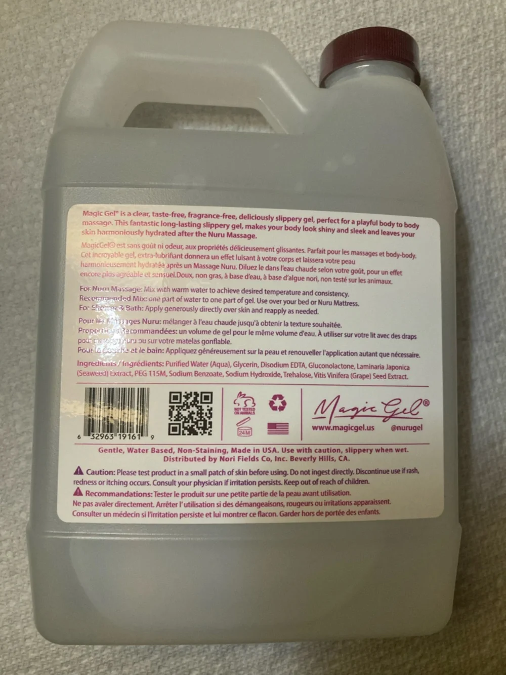 NEW Magic Nuru Gel Body Moisturizer – Pink Label 33.8 ounces